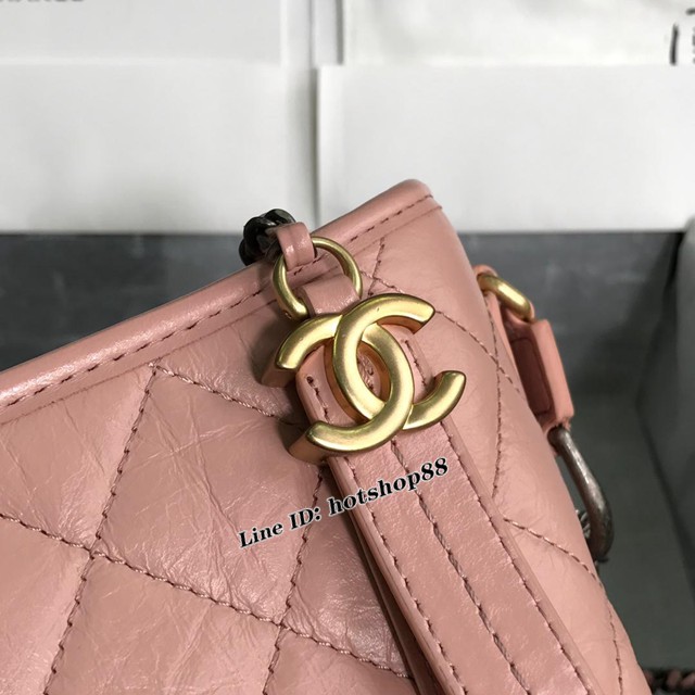 CHANEL女包 粉色 小香流浪包 小號 chanel單肩斜挎包 djc1335